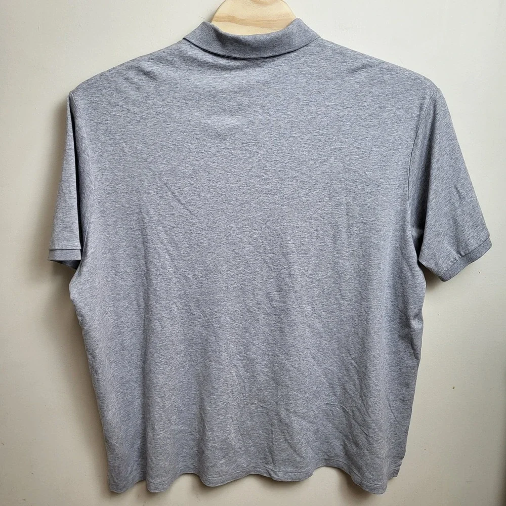 Polo Ralph Lauren Men's Size 3XLT Grey‎ Short Sleeve Polo Shirt Flesh Pony Logo